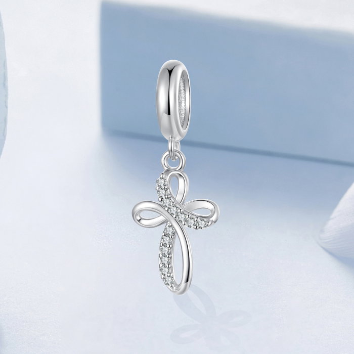 Pandantiv argint cruce cu Zirconia [3]