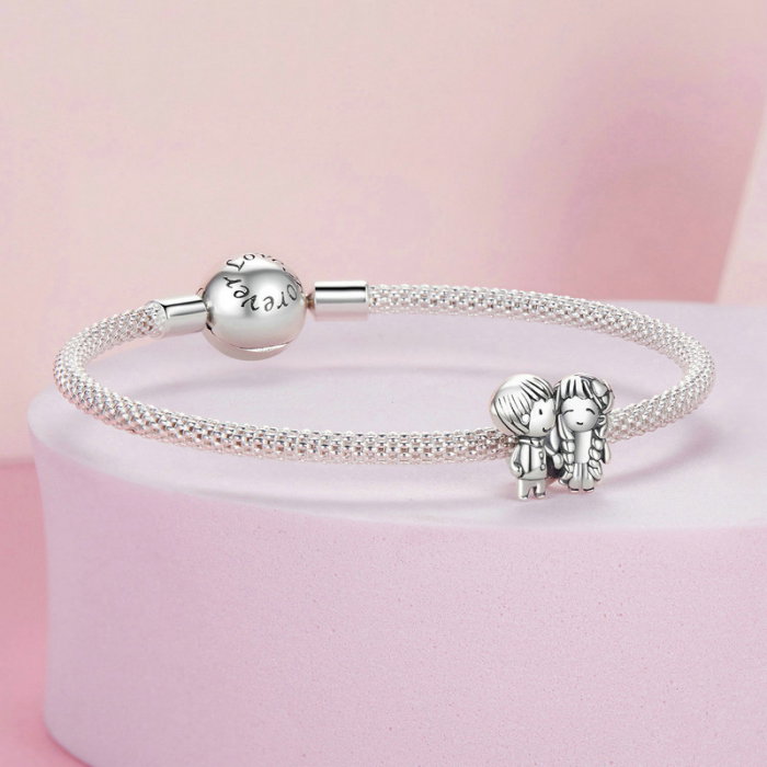 Pandantiv argint cu baietel si fetita [6]