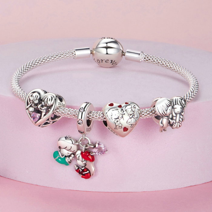 Pandantiv argint cu baietel si fetita [11]