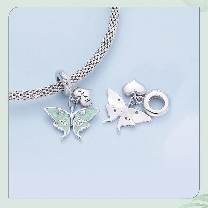 Pandantiv argint cu fluturas si inima [6]