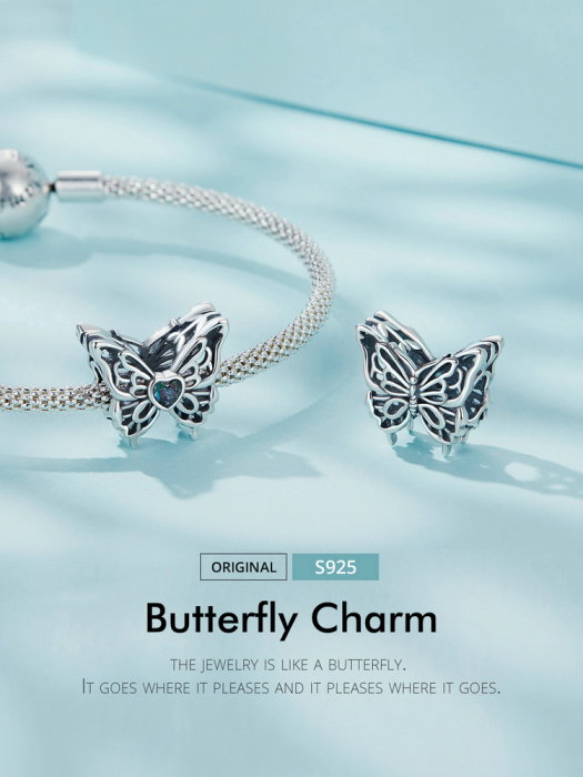 Pandantiv argint cu fluture dansator [12]