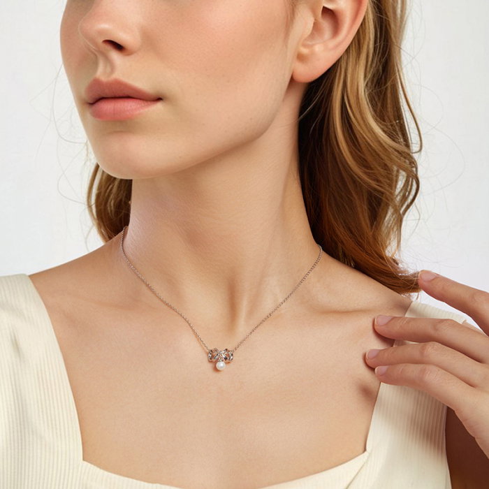 Pandantiv argint cu fundita su perla [10]