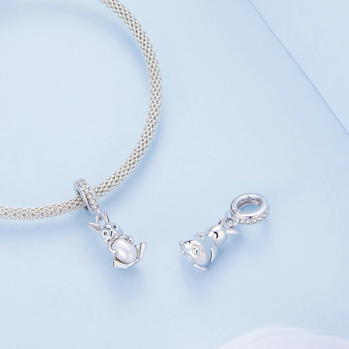 Pandantiv argint cu iepuras si perla [5]