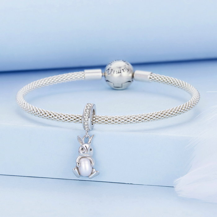 Pandantiv argint cu iepuras si perla [4]