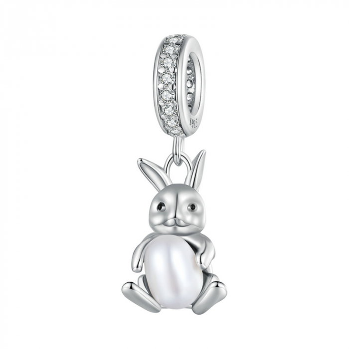 Pandantiv argint cu iepuras si perla [6]