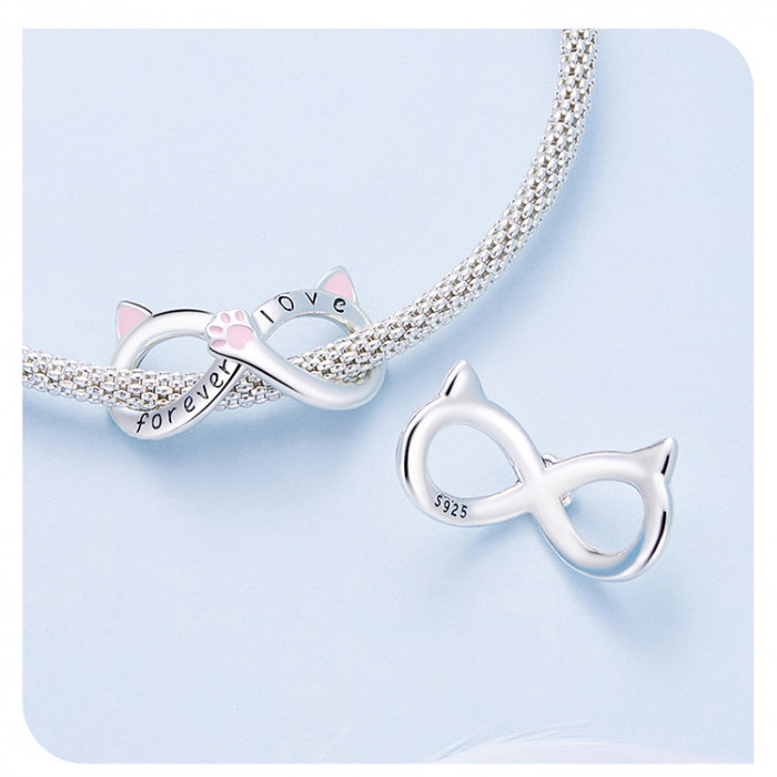 Pandantiv argint cu infinit si pisicuta [9]