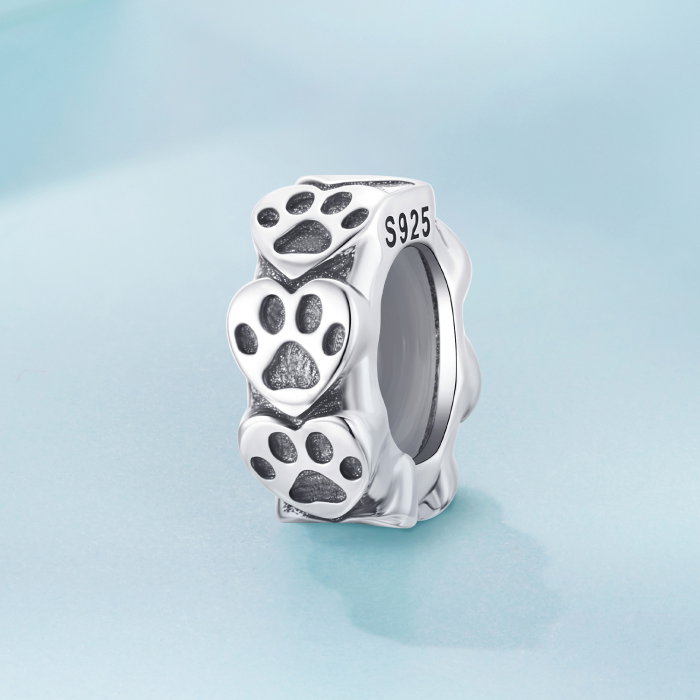 Pandantiv argint cu labute si banda silicon fixare [3]