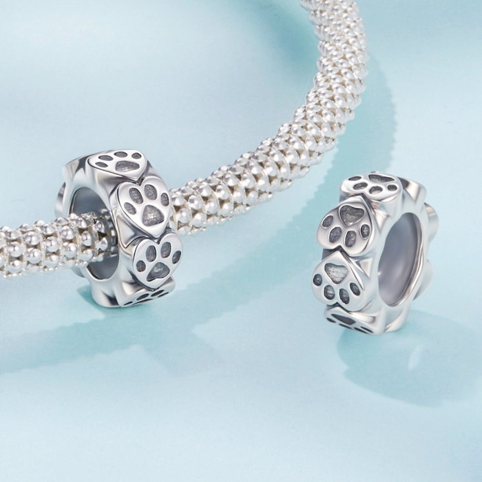 Pandantiv argint cu labute si banda silicon fixare [5]