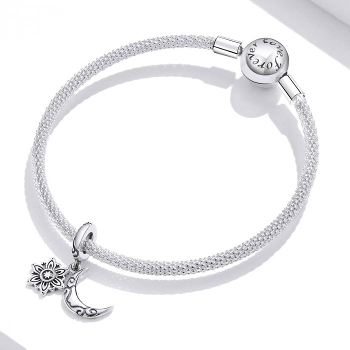 Pandantiv argint cu lotus si luna [4]