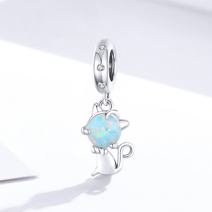 Pandantiv argint cu pisicuta si opal [3]