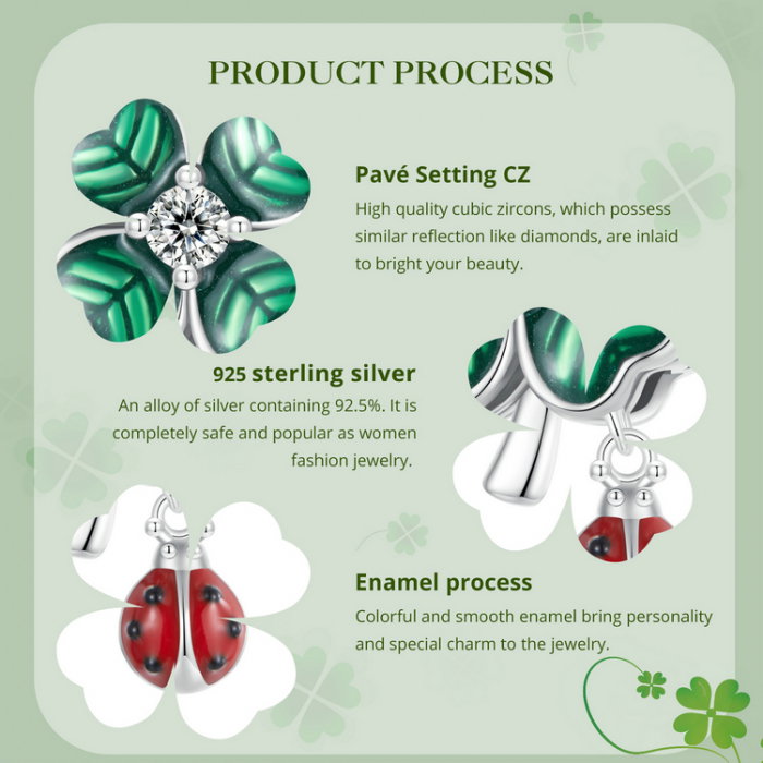 Pandantiv argint cu trifoi cu 4 foi si gargarita [8]