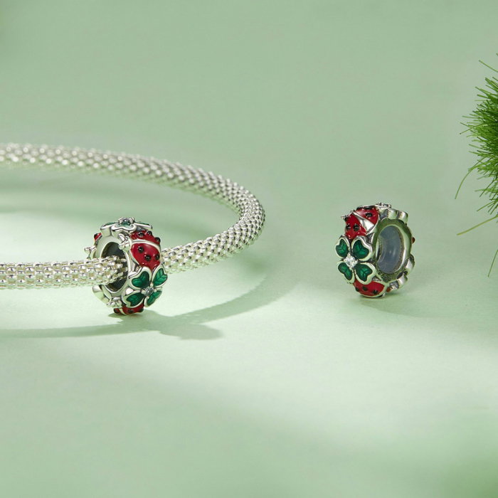 Pandantiv argint cu trifoi cu 4 foi si gargarita [5]