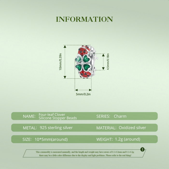 Pandantiv argint cu trifoi cu 4 foi si gargarita [9]