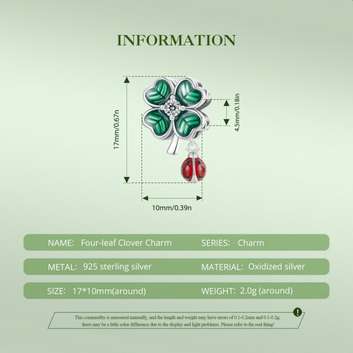Pandantiv argint cu trifoi cu 4 foi si gargarita [9]