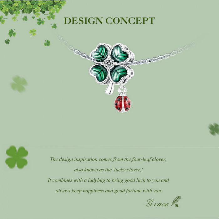 Pandantiv argint cu trifoi cu 4 foi si gargarita [7]