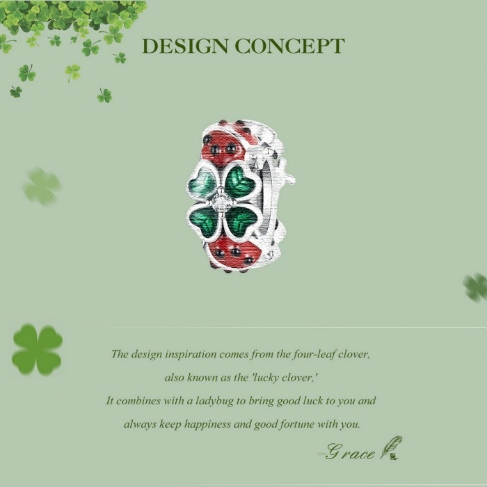 Pandantiv argint cu trifoi cu 4 foi si gargarita [11]