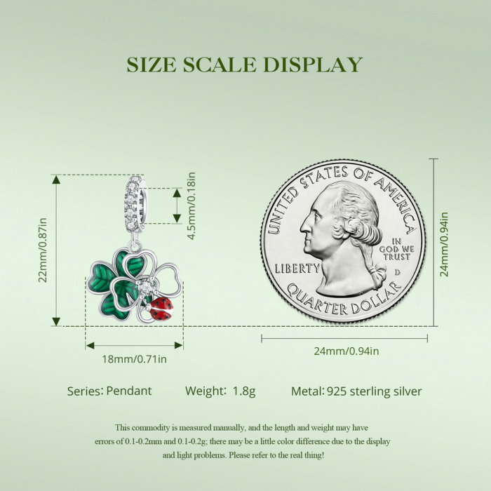 Pandantiv argint cu trifoi cu 4 foi si gargarita [12]