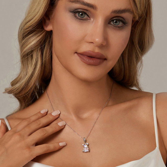 Pandantiv argint cu ursulet roz [7]