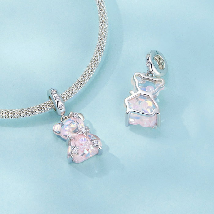 Pandantiv argint cu ursulet roz [10]