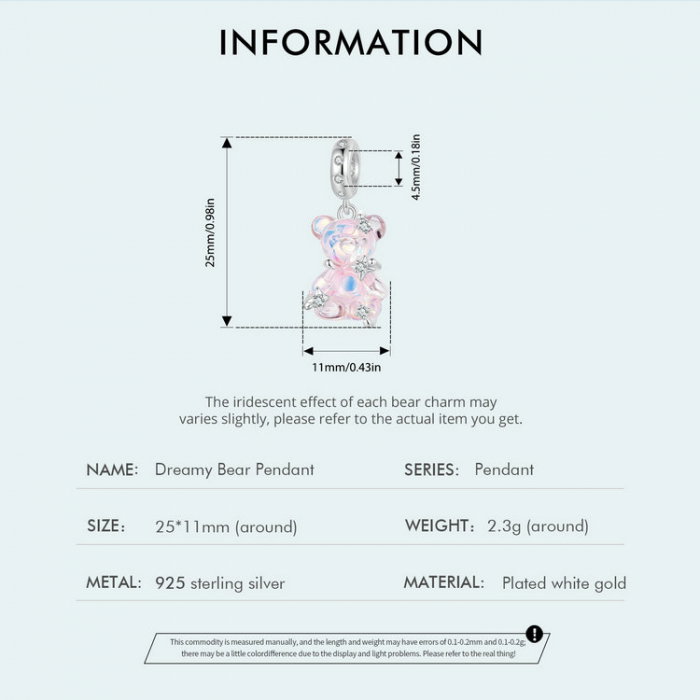 Pandantiv argint cu ursulet roz [12]