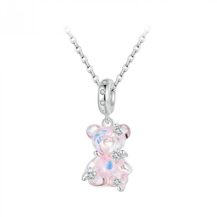 Pandantiv argint cu ursulet roz [4]