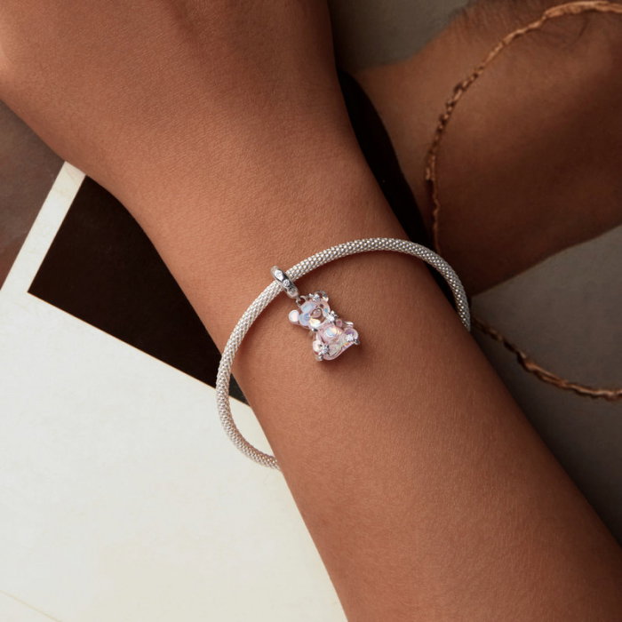 Pandantiv argint cu ursulet roz [8]