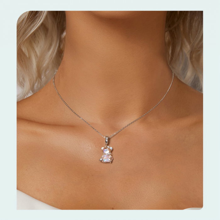 Pandantiv argint cu ursulet roz [11]