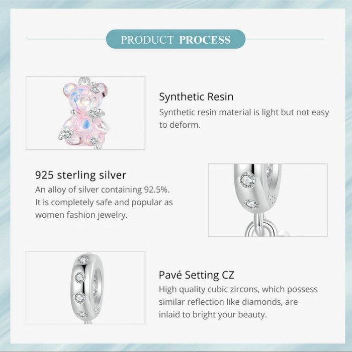 Pandantiv argint cu ursulet roz [14]