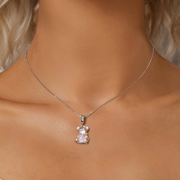 Pandantiv argint cu ursulet roz [5]