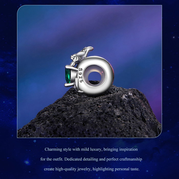 Pandantiv argint cu zirconiu inimioara si crin [15]