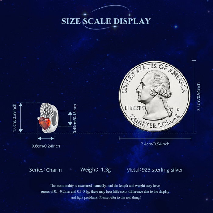 Pandantiv argint cu zirconiu inimioara si garoafa [9]