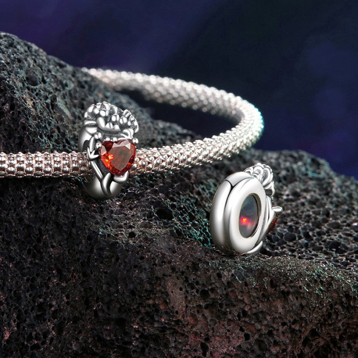 Pandantiv argint cu zirconiu inimioara si garoafa [5]