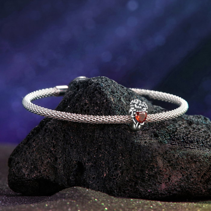 Pandantiv argint cu zirconiu inimioara si garoafa [6]