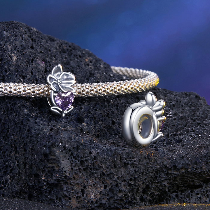 Pandantiv argint cu zirconiu inimioara si iasomie [5]