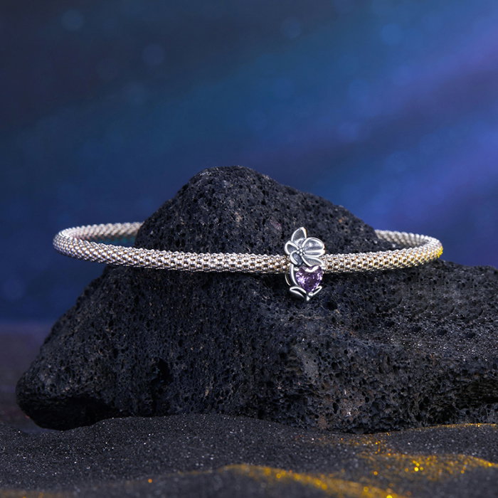 Pandantiv argint cu zirconiu inimioara si iasomie [6]