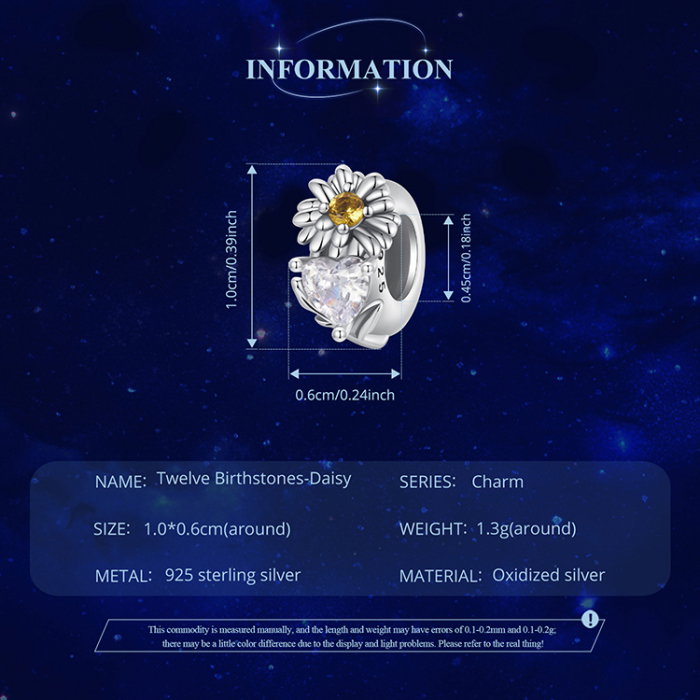 Pandantiv argint cu zirconiu inimioara si margareta [8]