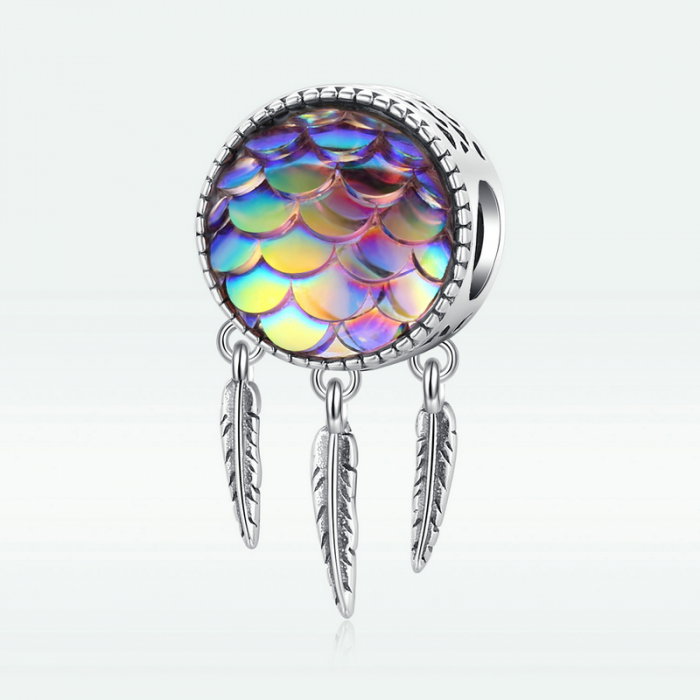 Pandantiv argint Dream Catcher cu solzi [8]