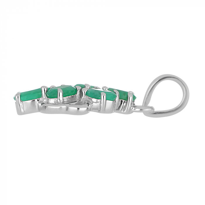 Pandantiv argint elegant cu smarald si zirconiu - PVA0017 [2]