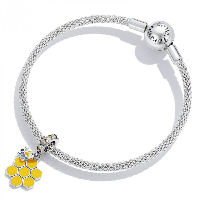 Pandantiv argint fagure si albina [4]