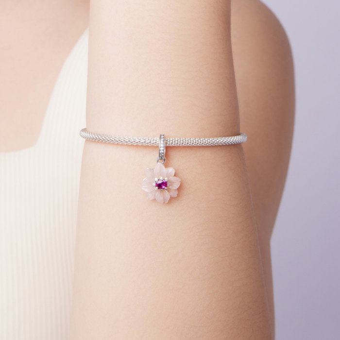 Pandantiv argint floare cu Zirconia [7]