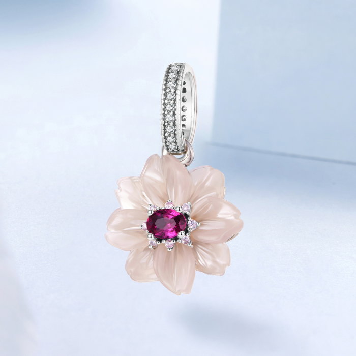 Pandantiv argint floare cu Zirconia [3]