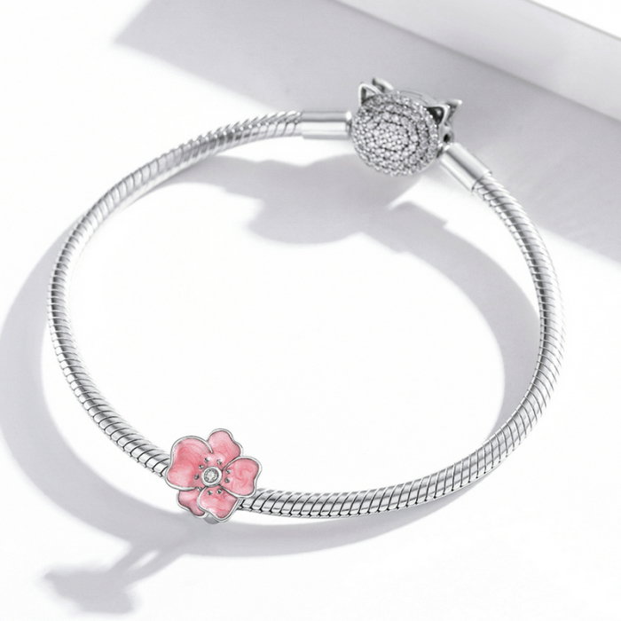 Pandantiv argint floare roz [3]
