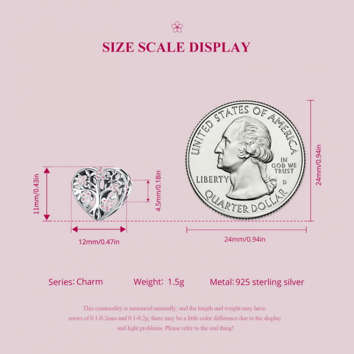 Pandantiv argint inimioara cu floarea vietii [11]