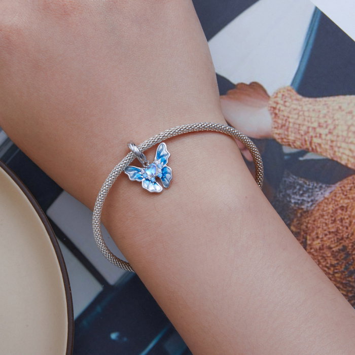 Pandantiv argint fluturas albastru [5]