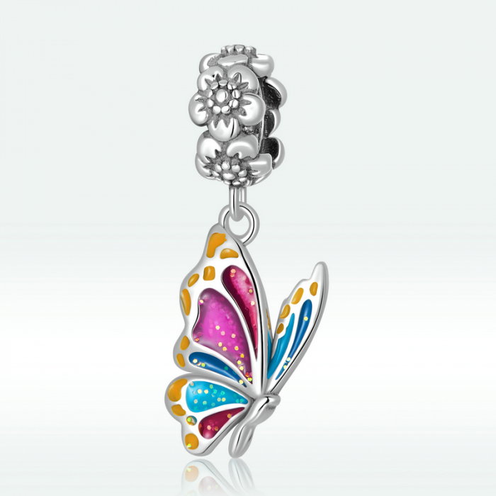 Pandantiv argint fluturas colorat [8]