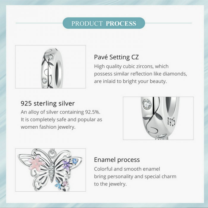 Pandantiv argint fluture si flori [17]