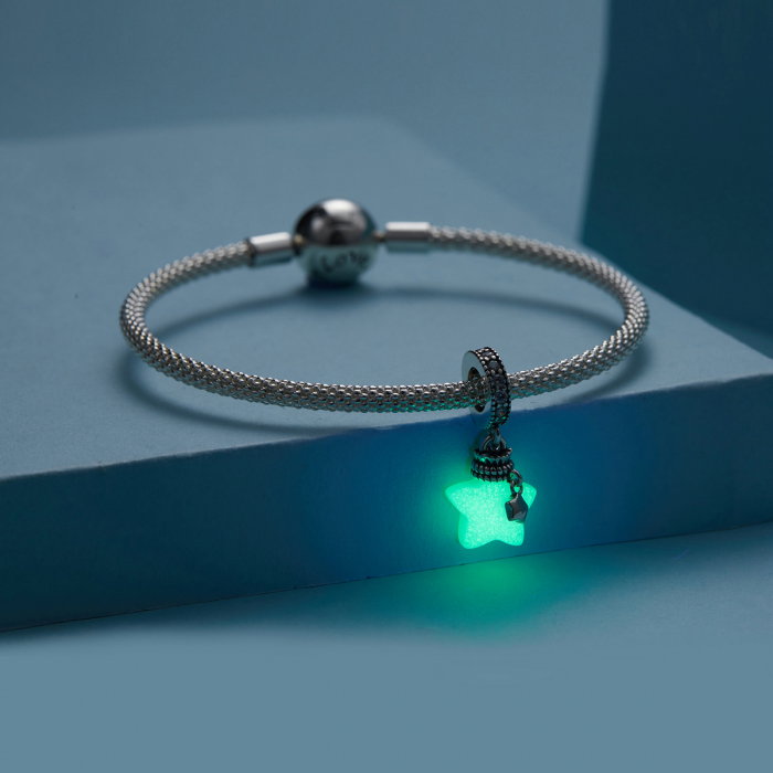 Pandantiv argint fosforescent cu steluta [4]