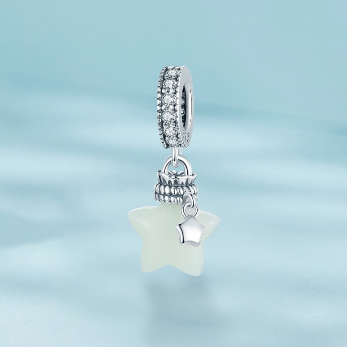 Pandantiv argint fosforescent cu steluta [8]