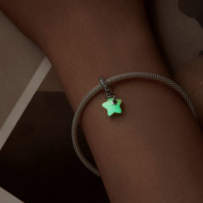 Pandantiv argint fosforescent cu steluta [10]