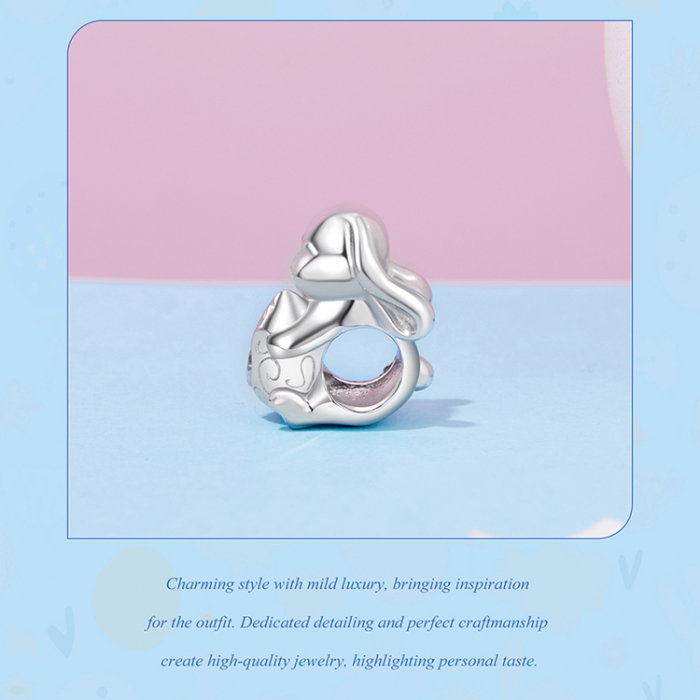 Pandantiv argint iepuras cu ou de Paste [15]